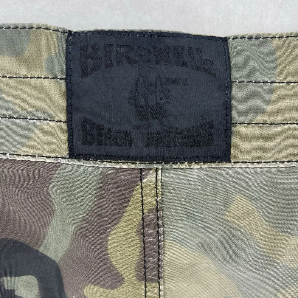 Birdwell Beach Britches Board Shorts Mens 34 Camo Texas Nylon Surf Swim Trunks